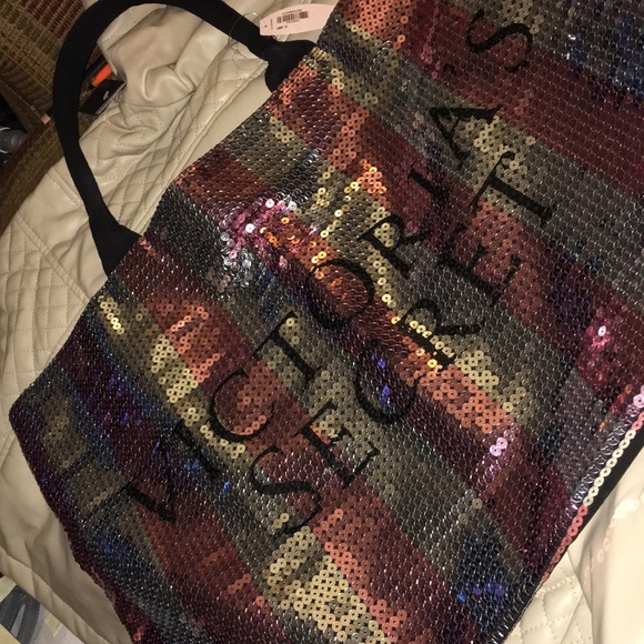 Victoria’s Secret Sequined Large Tote Bag NWT - Picture 3 of 5